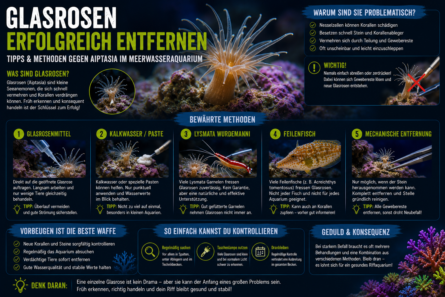 Glasrosen erfolgreich entfernen
