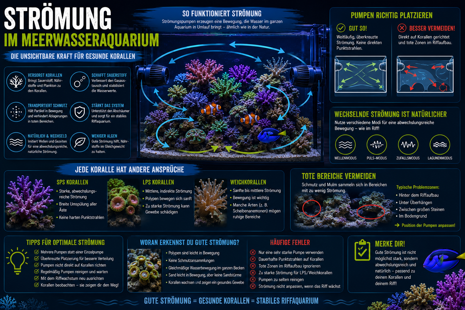 Strömung im Meerwasseraquarium