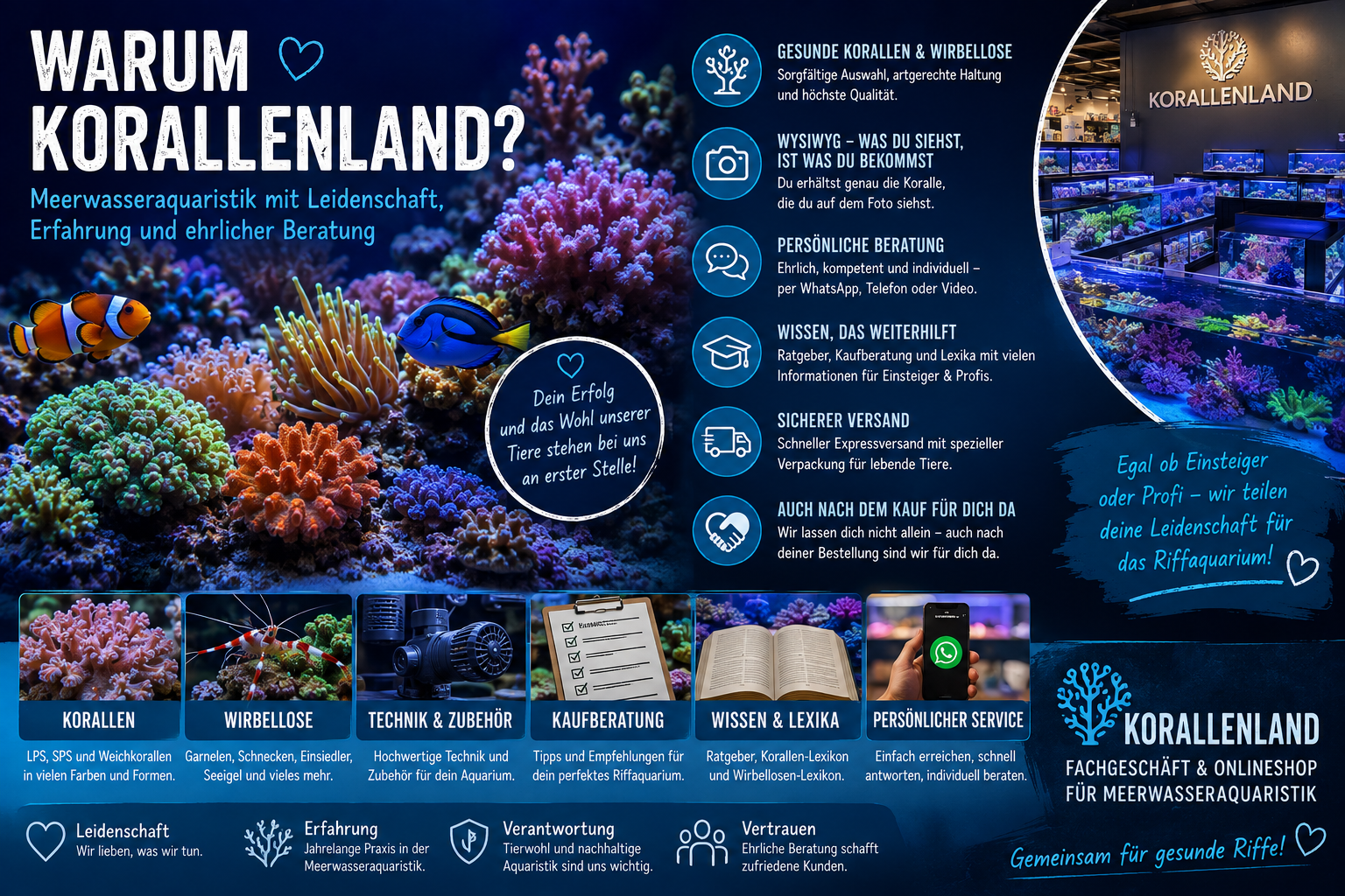 Warum Korallenland? Meerwasseraquaristik mit Leidenschaft, Erfahrung und ehrlicher Beratung