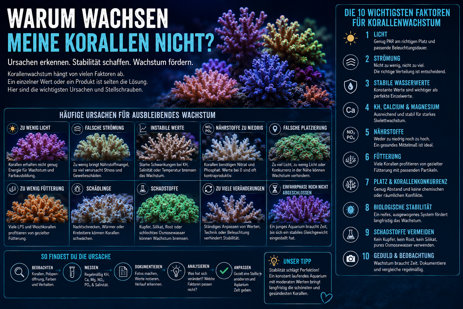 Warum wachsen meine Korallen nicht?