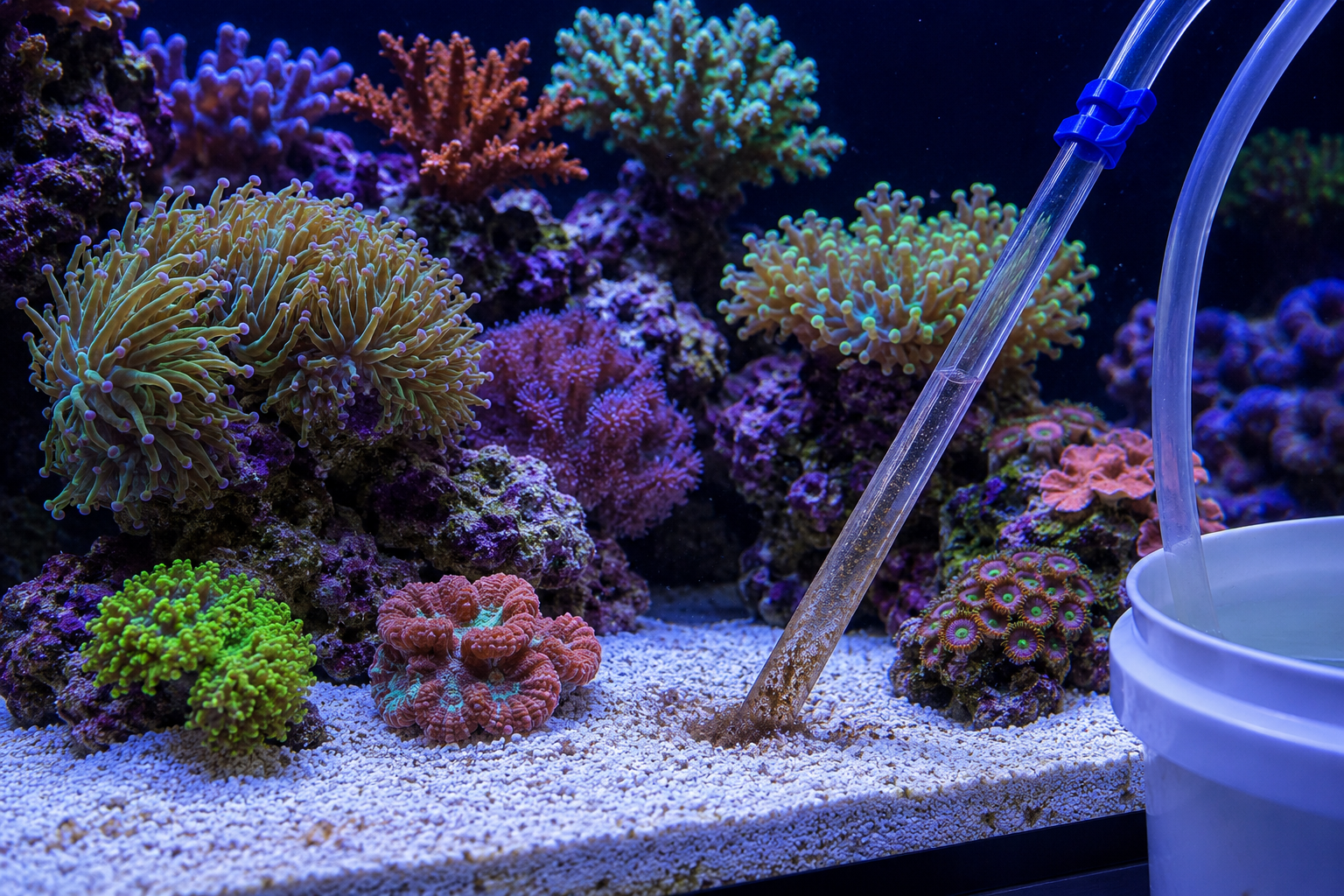 Wasserwechsel im Meerwasseraquarium – Sinnvoll oder überbewertet? Vorteile, Nachteile und worauf es wirklich ankommt