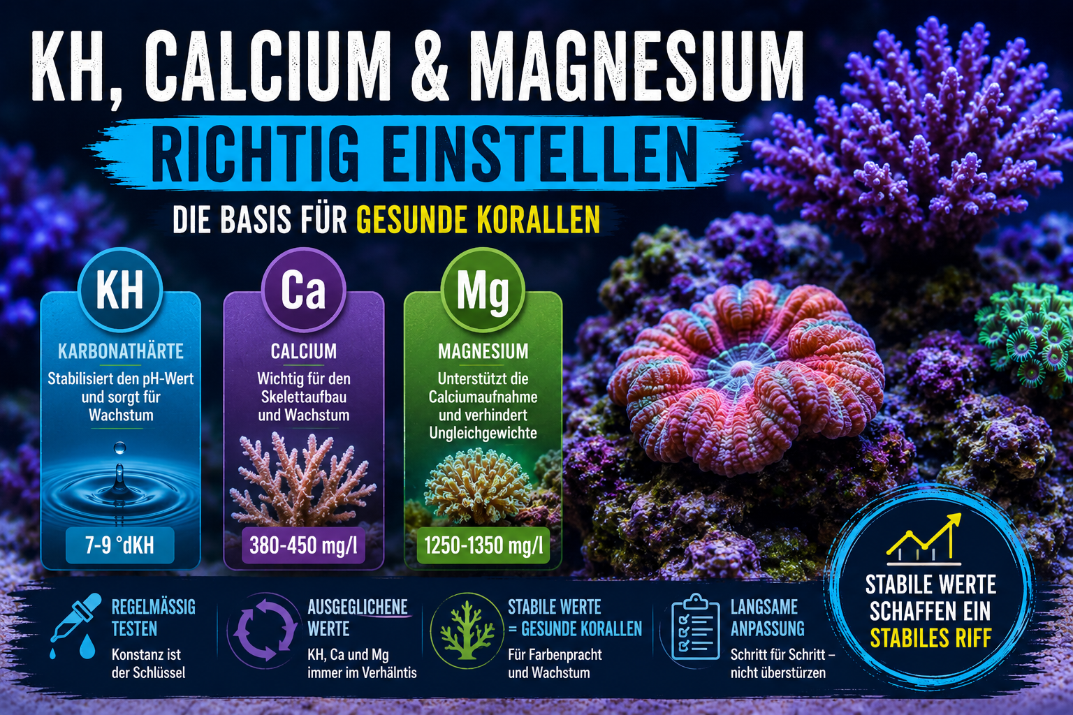KH, Calcium und Magnesium richtig einstellen