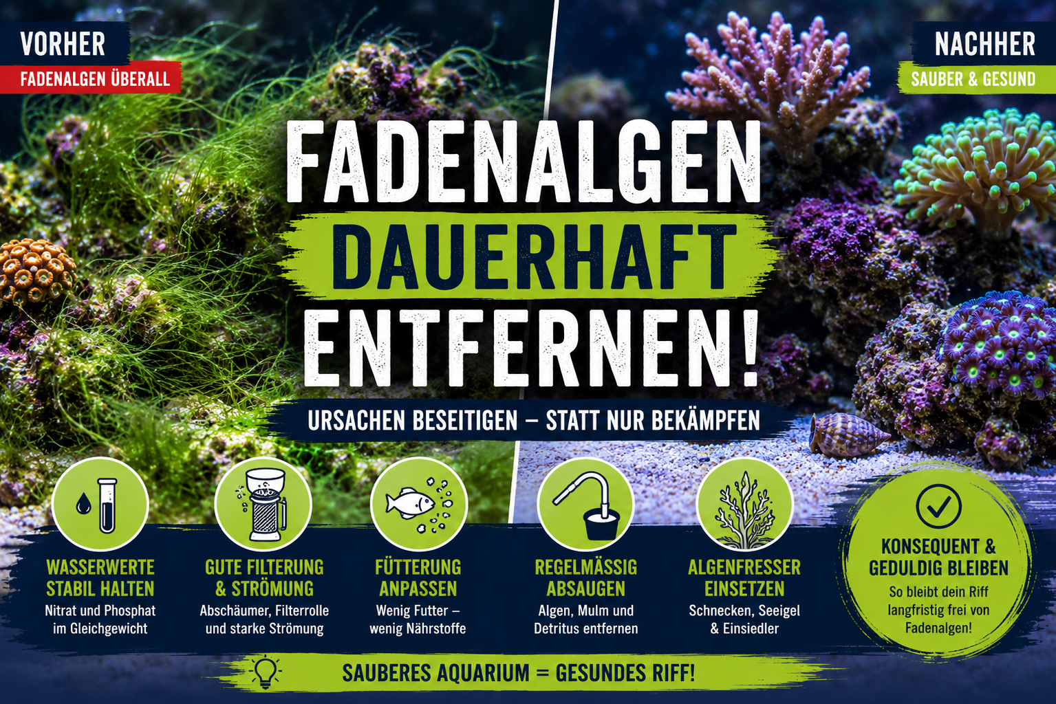 Fadenalgen dauerhaft entfernen