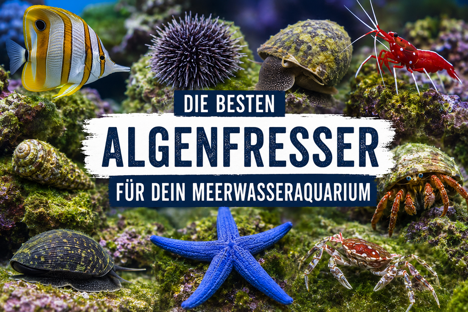 Die besten Algenfresser für dein Meerwasseraquarium