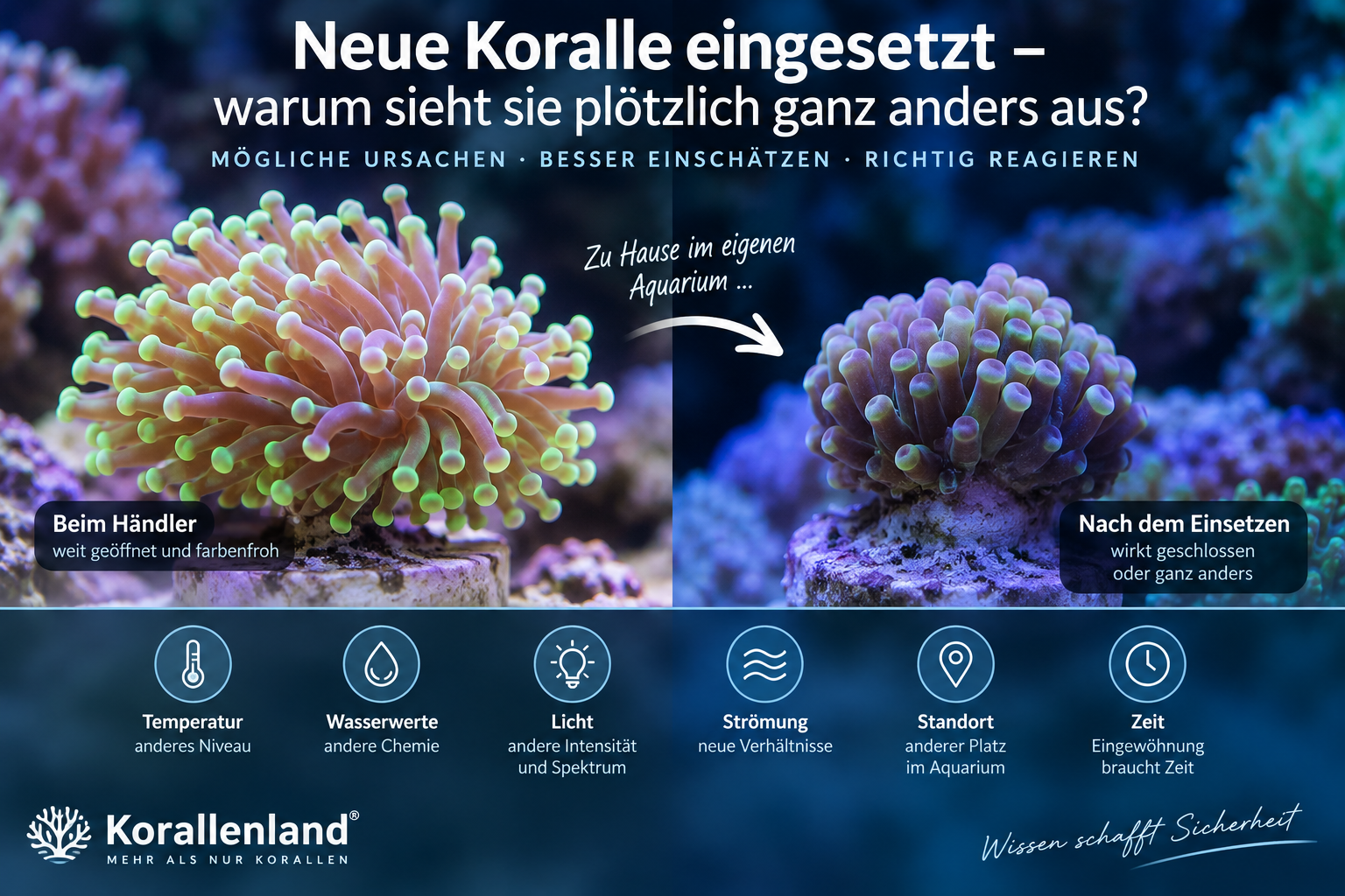 Neue Koralle eingesetzt – warum sieht sie plötzlich ganz anders aus?