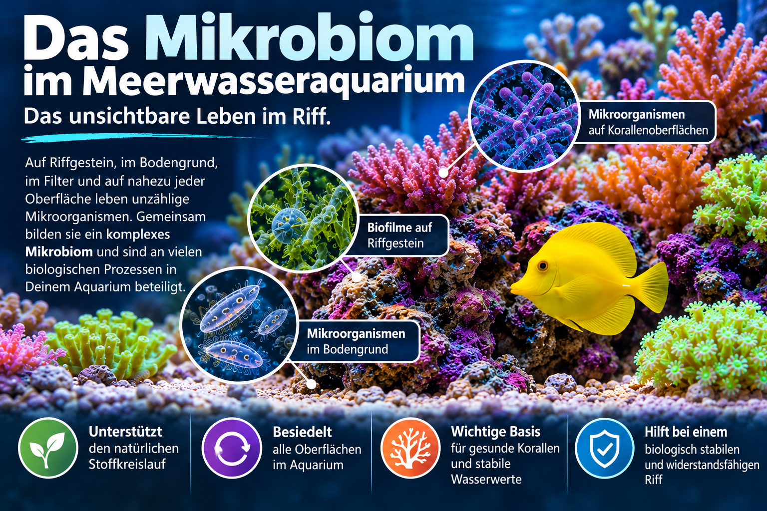 Dein Meerwasseraquarium ist voller Leben, das Du nicht siehst