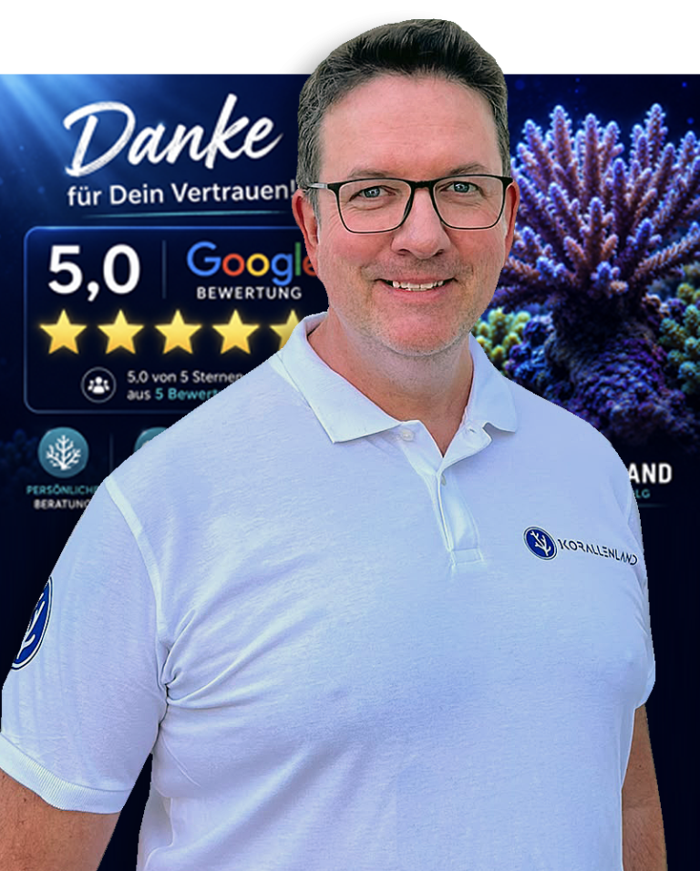 Gerd Raabe in weißem Korallenland Polo Shirt.